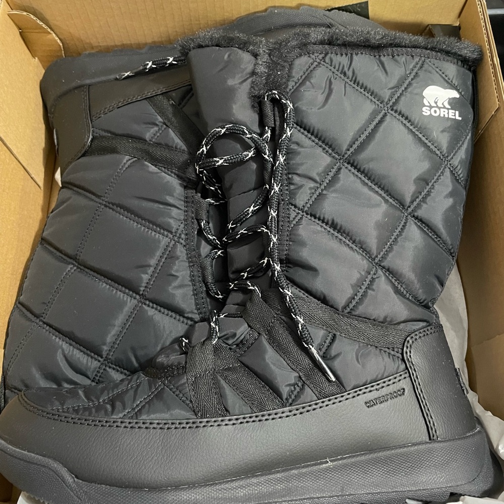 Sorel Black Quilted Winter Boots